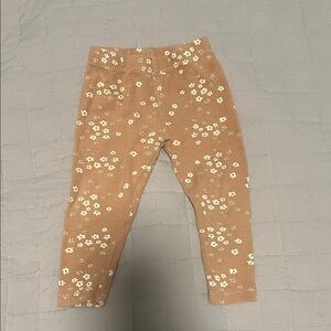 Rylee + Cru Girls' Floral Print Tan Leggings (6-12 months) | Rylee and cru